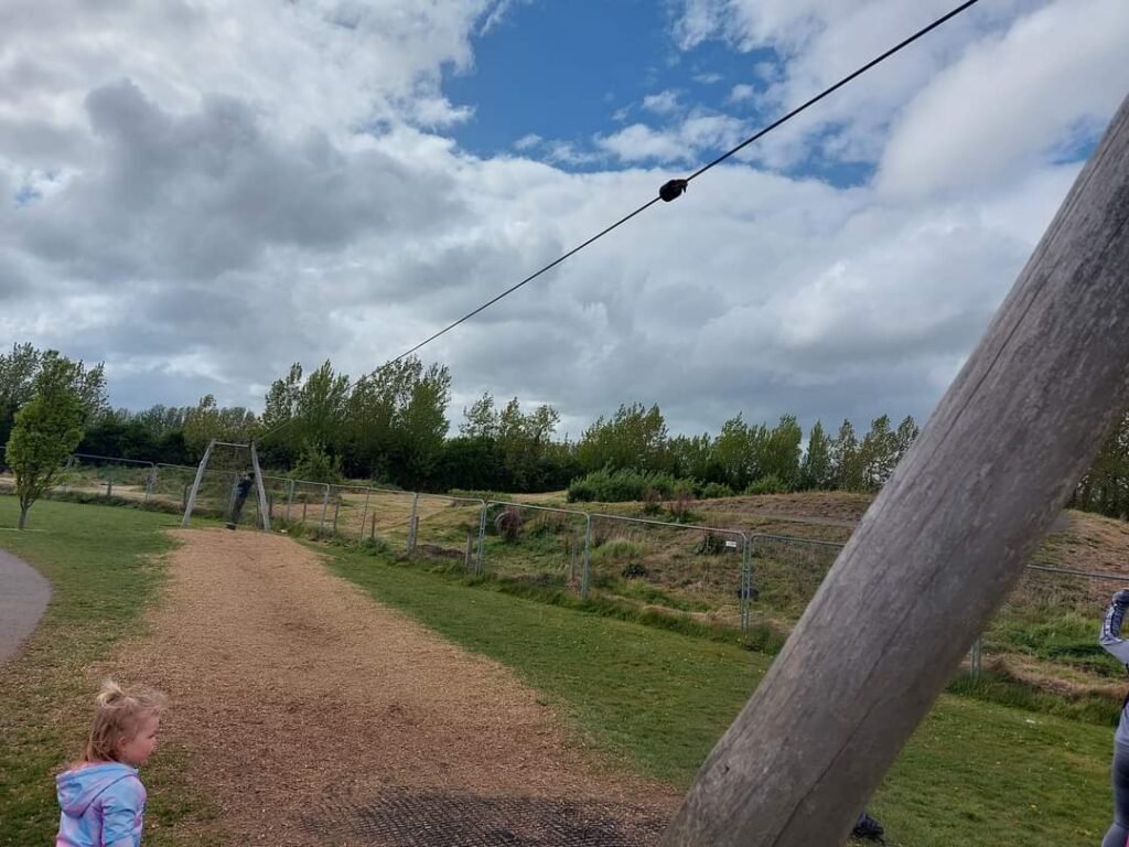Zipline in Playground of St. Catherine's Park