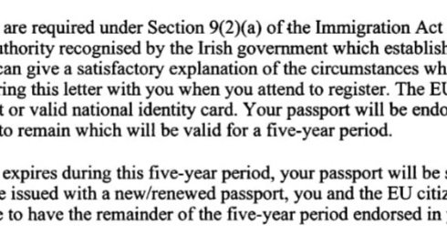 Five-year Period Ireland Resident Permit