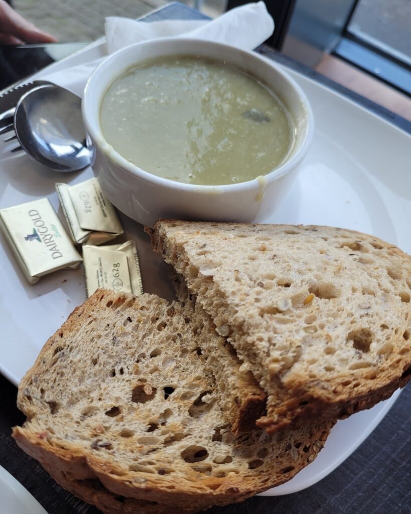 Soup of the Day Leek & Potato Esquires - The Organic Coffee Co (Airside) Soup of the Day
Leek & Potato
Esquires - The Organic Coffee Co (Airside)