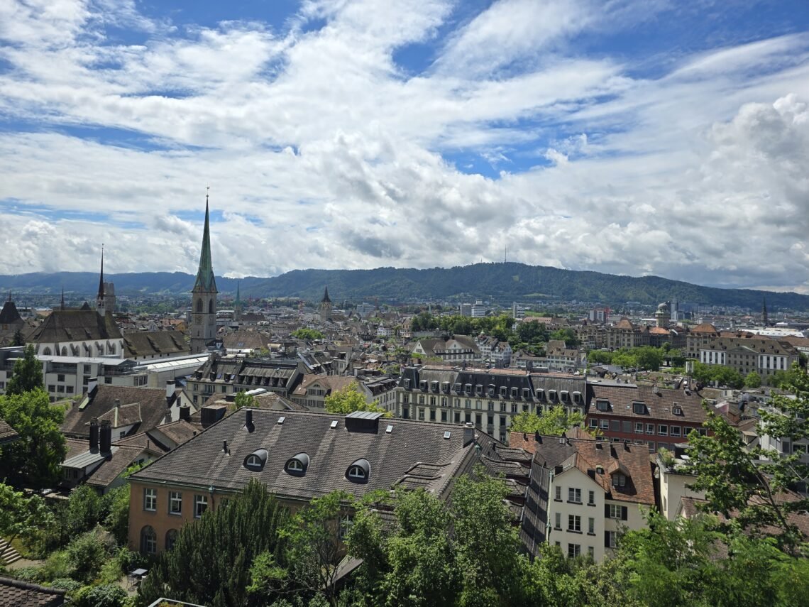 View of Zurich Altstadt from Polyterrasse